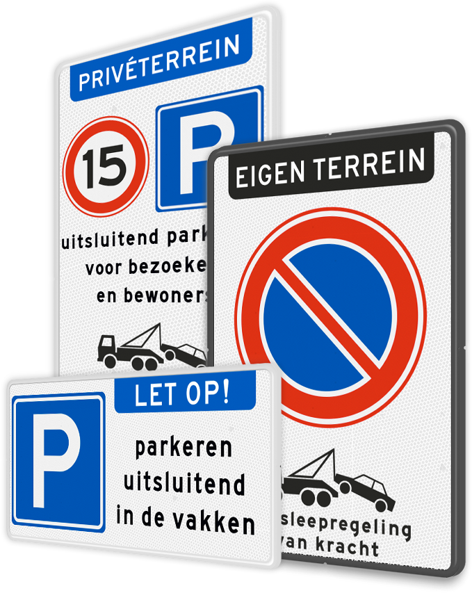 Bekijk hier alle eigen terrein verkeersborden